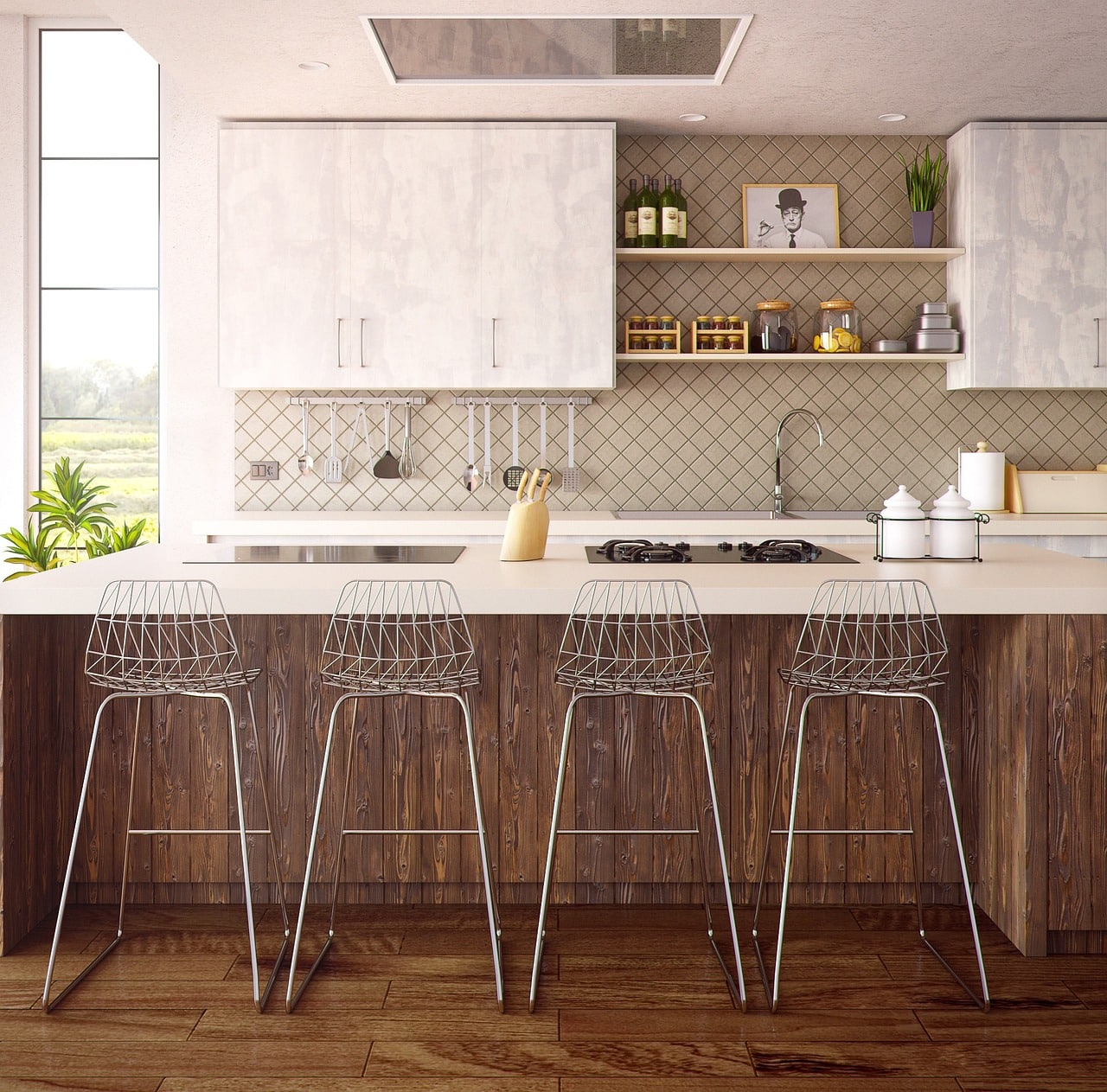 Three Tone Kitchen Cabinet Design Ideas